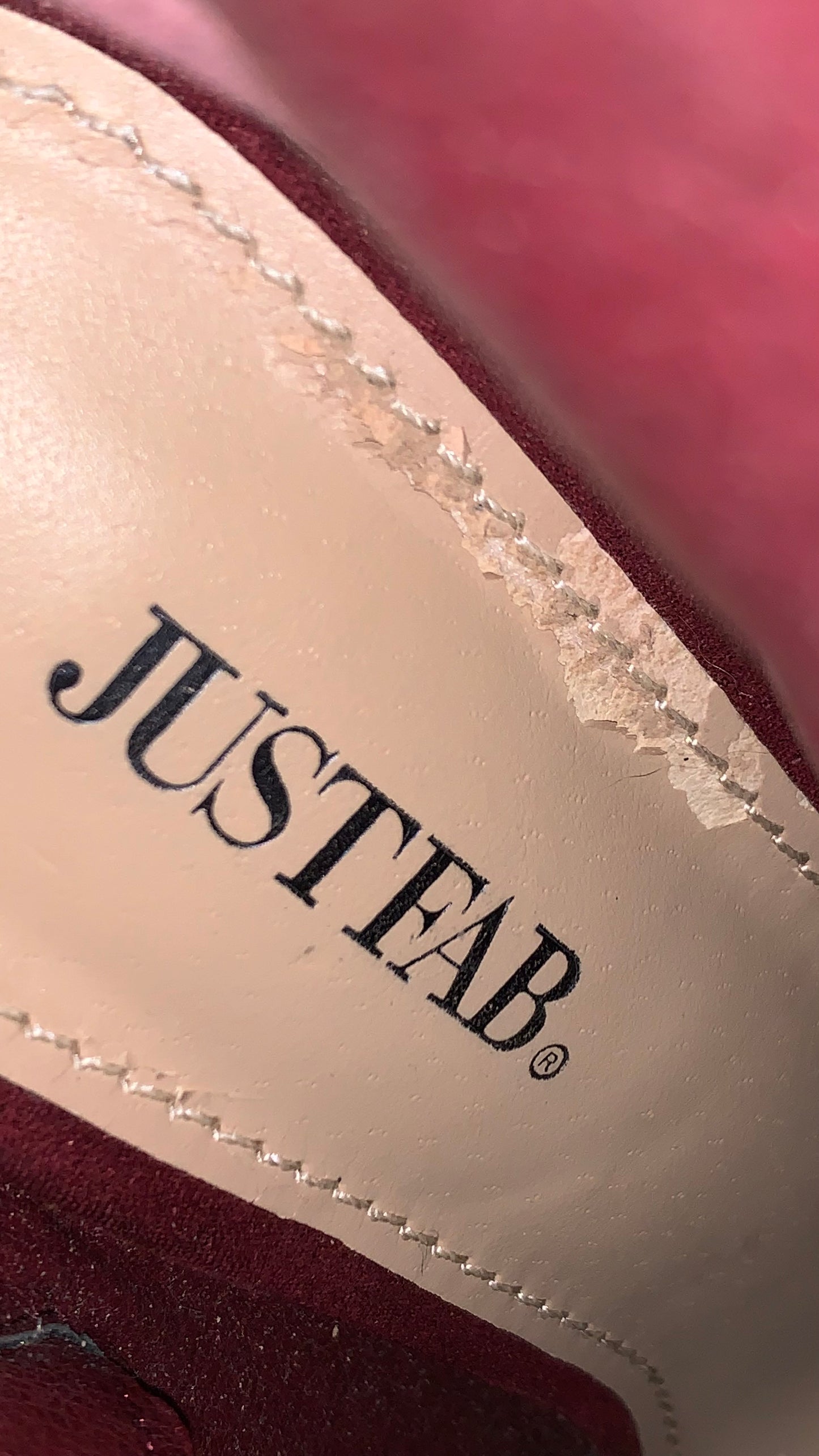 JustFab Burgundy Lace-Up Heeled Booties